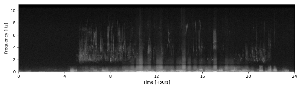 plot circadian spectrogram